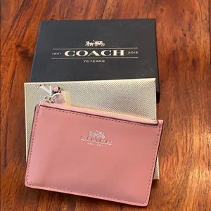 Coach Pink Card Holder